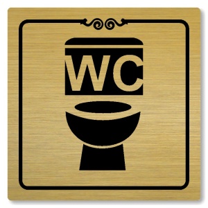 WC, 100x100mm, zlatá, Texas